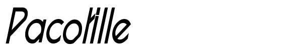 Pacotille font preview